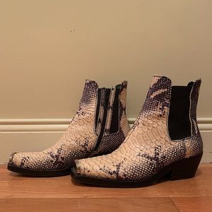 (SOLD) Jeffrey Campbell snake skin boots
